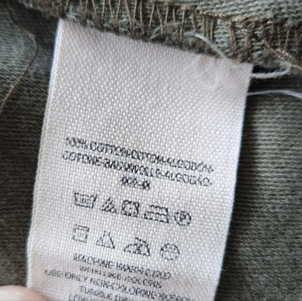 Free People Not Your Brothers Surplus Jacket Pockets Drawstring Waist Olive Sz M - Picture 11 of 12